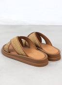 Σανδάλια με χιαστί ψάθινη φάσα Estil - Ταμπά - thefashionproject.gr - Estil