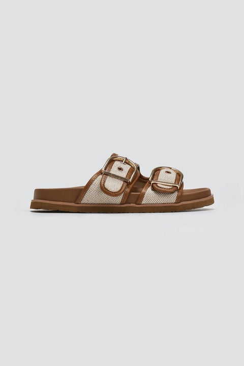 Sandals Fabric Straps - Camel