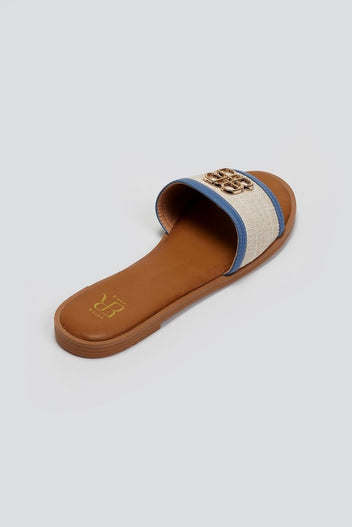 Σανδάλια με υφασμάτινη φάσα ERYNN - Μπλε - thefashionproject.gr - ERYNN