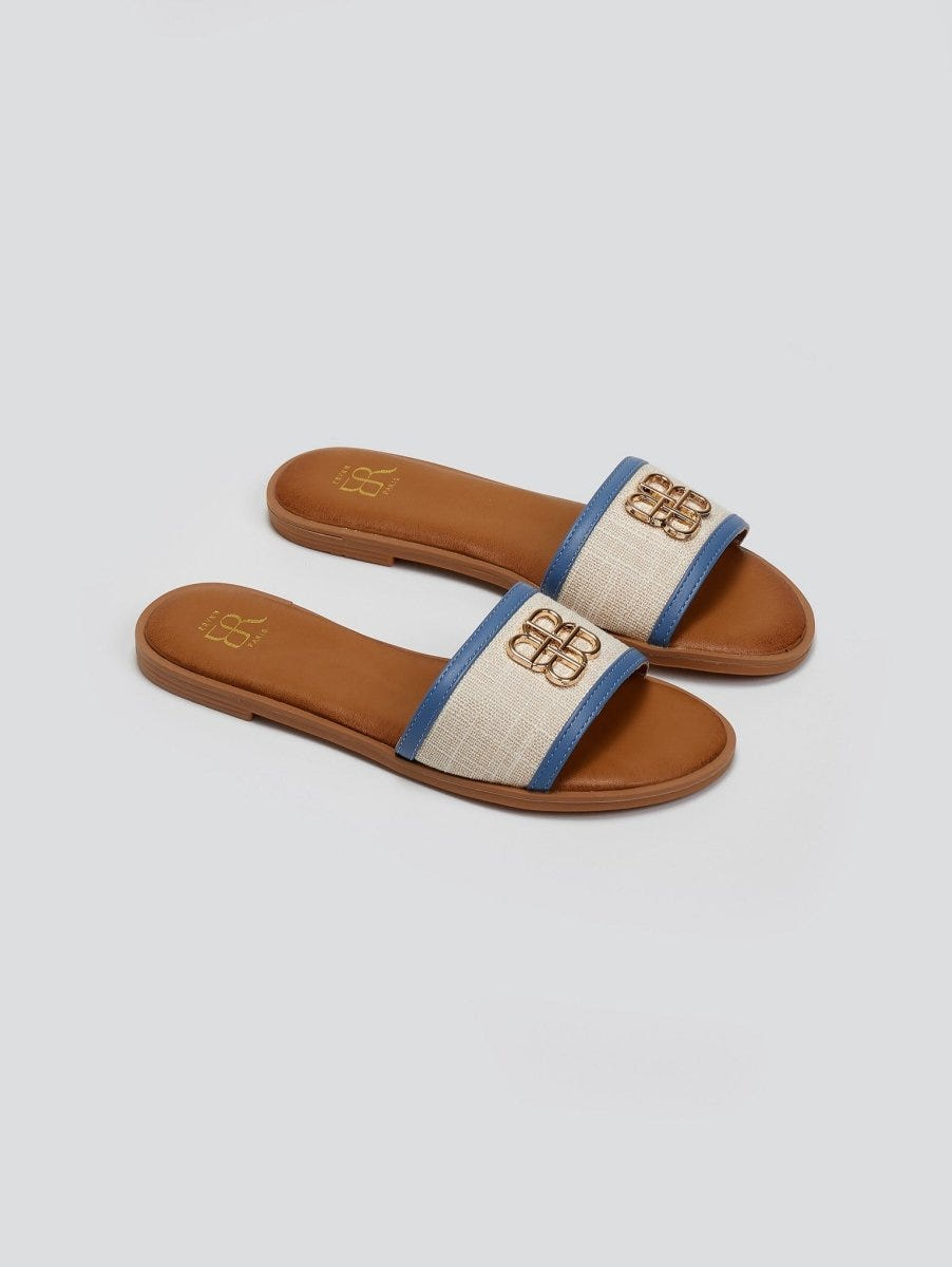 Σανδάλια με υφασμάτινη φάσα ERYNN - Μπλε - thefashionproject.gr - ERYNN