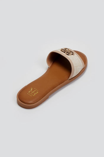 Σανδάλια με υφασμάτινη φάσα ERYNN - Τάουπε - thefashionproject.gr - ERYNN