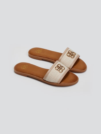 Σανδάλια με υφασμάτινη φάσα ERYNN - Τάουπε - thefashionproject.gr - ERYNN