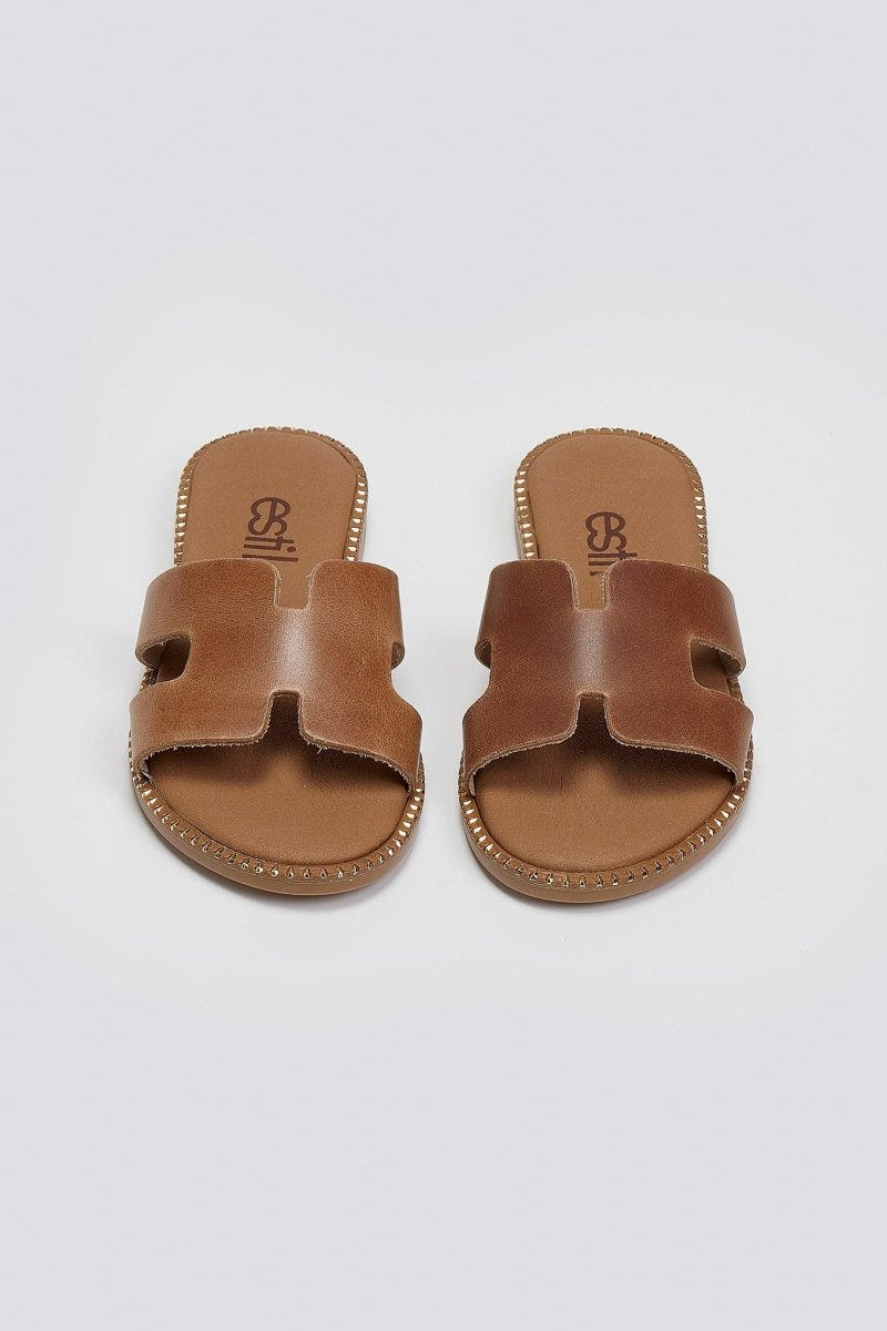 Σανδάλια nubuck με ανοίγματα Estil - Τάουπε - thefashionproject.gr - Estil