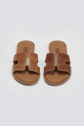 Σανδάλια nubuck με ανοίγματα Estil - Τάουπε - thefashionproject.gr - Estil
