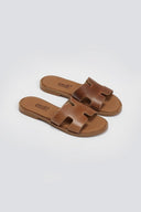 Σανδάλια nubuck με ανοίγματα Estil - Τάουπε - thefashionproject.gr - Estil