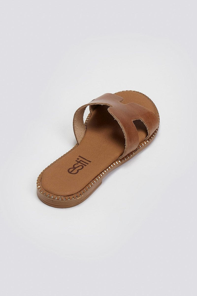 Σανδάλια nubuck με ανοίγματα Estil - Τάουπε - thefashionproject.gr - Estil - 24097035002