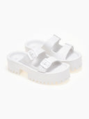 Σανδάλια platforms sporty με φάσες - Λευκό - thefashionproject.gr - The Fashion Project