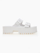 Σανδάλια platforms sporty με φάσες - Λευκό - thefashionproject.gr - The Fashion Project