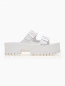 Σανδάλια platforms sporty με φάσες - Λευκό - thefashionproject.gr - The Fashion Project