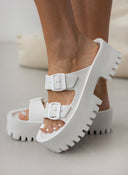Σανδάλια platforms sporty με φάσες - Λευκό - thefashionproject.gr - The Fashion Project