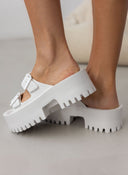 Σανδάλια platforms sporty με φάσες - Λευκό - thefashionproject.gr - The Fashion Project