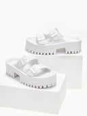 Σανδάλια platforms sporty με φάσες - Λευκό - thefashionproject.gr - The Fashion Project