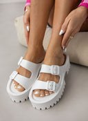 Σανδάλια platforms sporty με φάσες - Λευκό - thefashionproject.gr - The Fashion Project