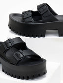 Σανδάλια platforms sporty με φάσες - Μαύρο - thefashionproject.gr - The Fashion Project