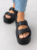 Σανδάλια platforms sporty με φάσες - Μαύρο - thefashionproject.gr - The Fashion Project
