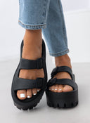 Σανδάλια platforms sporty με φάσες - Μαύρο - thefashionproject.gr - The Fashion Project