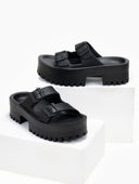 Σανδάλια platforms sporty με φάσες - Μαύρο - thefashionproject.gr - The Fashion Project