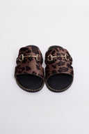 Σανδάλια ponyskin με print Estil - Καφέ - thefashionproject.gr - Estil