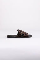 Σανδάλια ponyskin με print Estil - Καφέ - thefashionproject.gr - Estil
