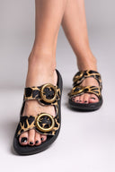 Σανδάλια ponyskin με print JOYA FANTASY SANDALS - Leopard - thefashionproject.gr - FANTASY SANDALS