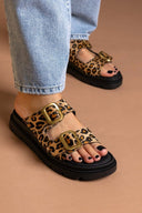 Σανδάλια ponyskin με print Ragazza 01020 - Leopard - thefashionproject.gr - RAGAZZA