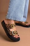 Σανδάλια ponyskin με print Ragazza 01020 - Leopard - thefashionproject.gr - RAGAZZA