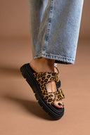 Σανδάλια ponyskin με print Ragazza 01020 - Leopard - thefashionproject.gr - RAGAZZA