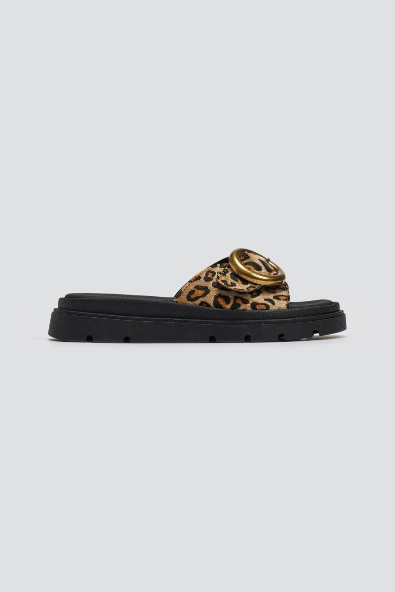 Σανδάλια ponyskin με print RAGAZZA - Leopard - thefashionproject.gr - RAGAZZA