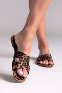 Σανδάλια σατέν με print CORINA - Leopard - thefashionproject.gr - CORINA