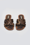Σανδάλια σατέν με print CORINA - Leopard - thefashionproject.gr - CORINA