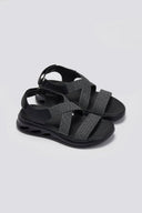 Σανδάλια sporty crossover με velcro - Μαύρο - thefashionproject.gr - La Coquette