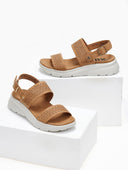 Σανδάλια sporty με διάτρητο σχέδιο Xti 142707 - Κάμελ - thefashionproject.gr - Xti Footwear