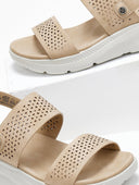 Σανδάλια sporty με διάτρητο σχέδιο Xti 142707 - Μπεζ - thefashionproject.gr - Xti Footwear