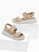 Σανδάλια sporty με διάτρητο σχέδιο Xti 142707 - Μπεζ - thefashionproject.gr - Xti Footwear