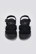 Σανδάλια sporty με δύο φάσες και velcro - Μαύρο - thefashionproject.gr - La Coquette