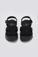 Σανδάλια sporty με δύο φάσες και velcro - Μαύρο - thefashionproject.gr - La Coquette