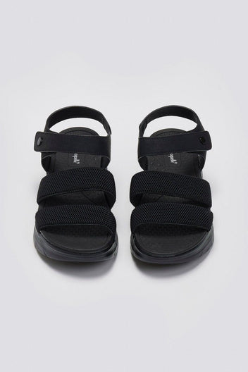 Σανδάλια sporty με δύο φάσες και velcro - Μαύρο - thefashionproject.gr - La Coquette