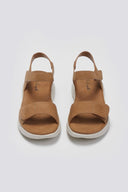 Σανδάλια sporty με φαρδιά φάσα - Κάμελ - thefashionproject.gr - La Coquette