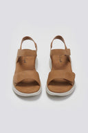 Σανδάλια sporty με φαρδιά φάσα - Κάμελ - thefashionproject.gr - La Coquette