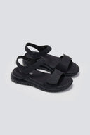 Σανδάλια sporty με φαρδιά φάσα - Μαύρο - thefashionproject.gr - La Coquette