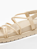 Σανδάλια sporty με λεπτά λουράκια - Μπεζ - thefashionproject.gr - The Fashion Project
