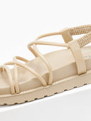 Σανδάλια sporty με λεπτά λουράκια - Μπεζ - thefashionproject.gr - The Fashion Project