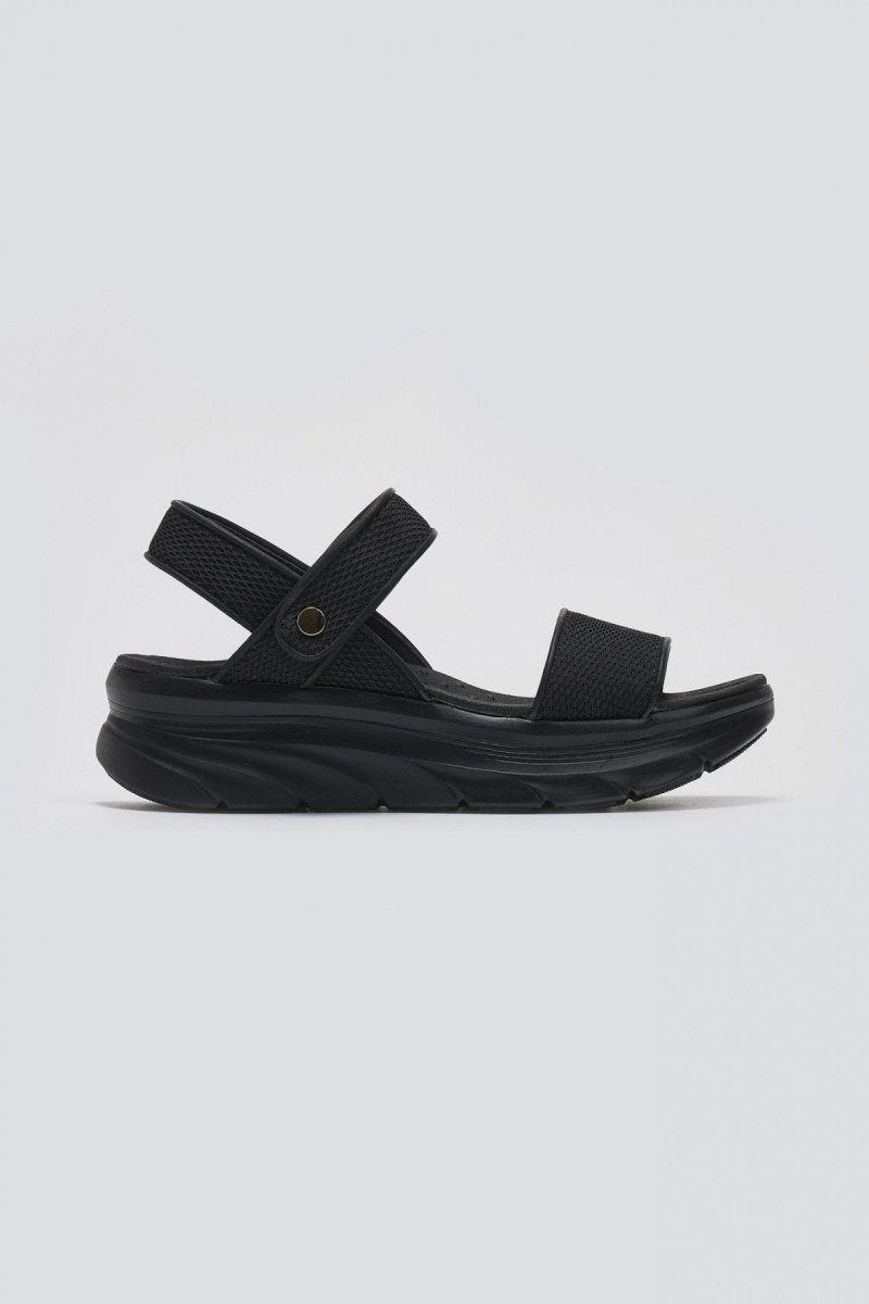 Σανδάλια sporty με velcro - Μαύρο - thefashionproject.gr - La Coquette