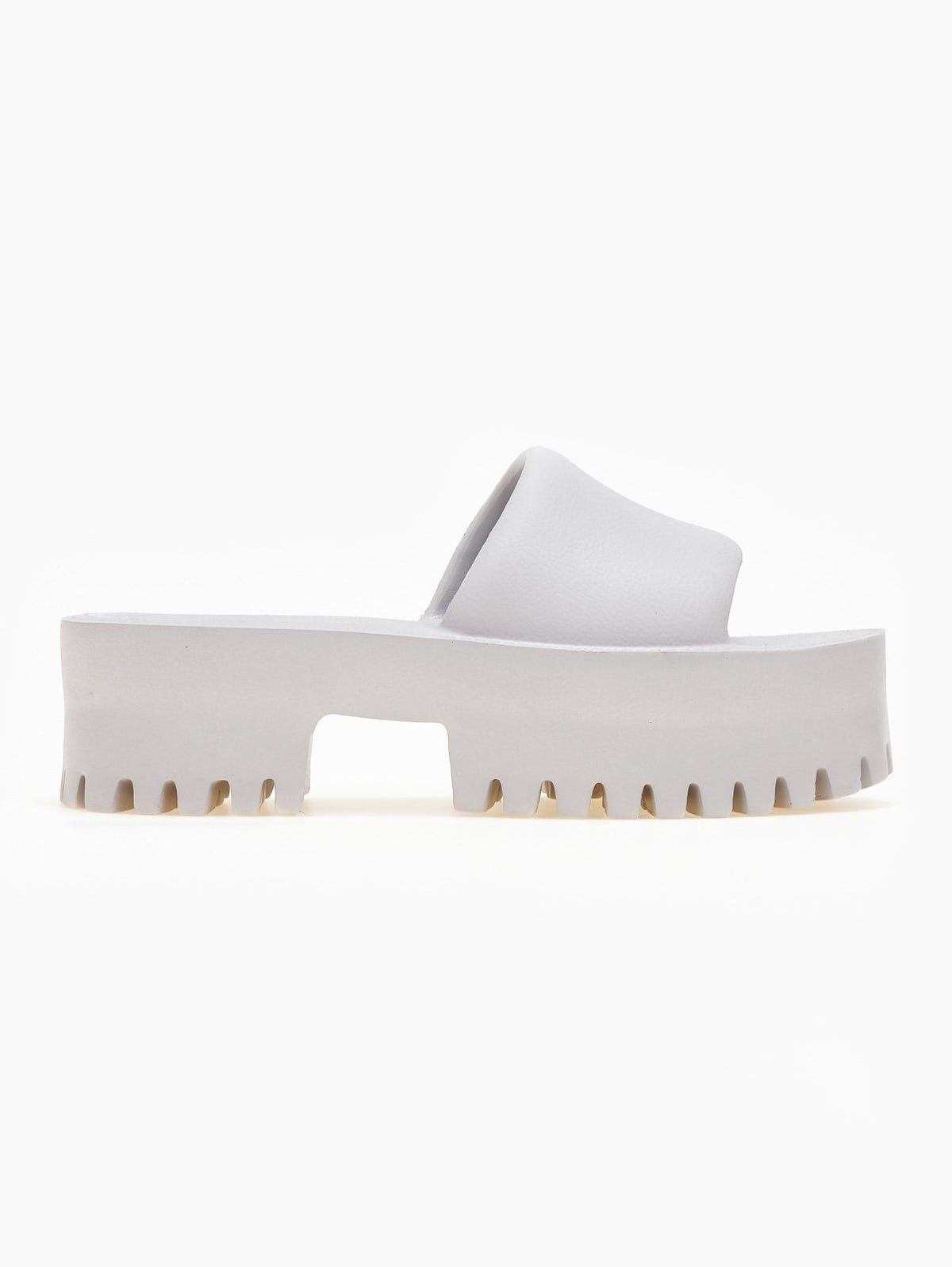 Σανδάλια sporty platforms με φαρδιά φάσα - Γκρι - thefashionproject.gr - The Fashion Project