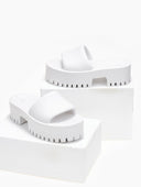 Σανδάλια sporty platforms με φαρδιά φάσα - Λευκό - thefashionproject.gr - The Fashion Project