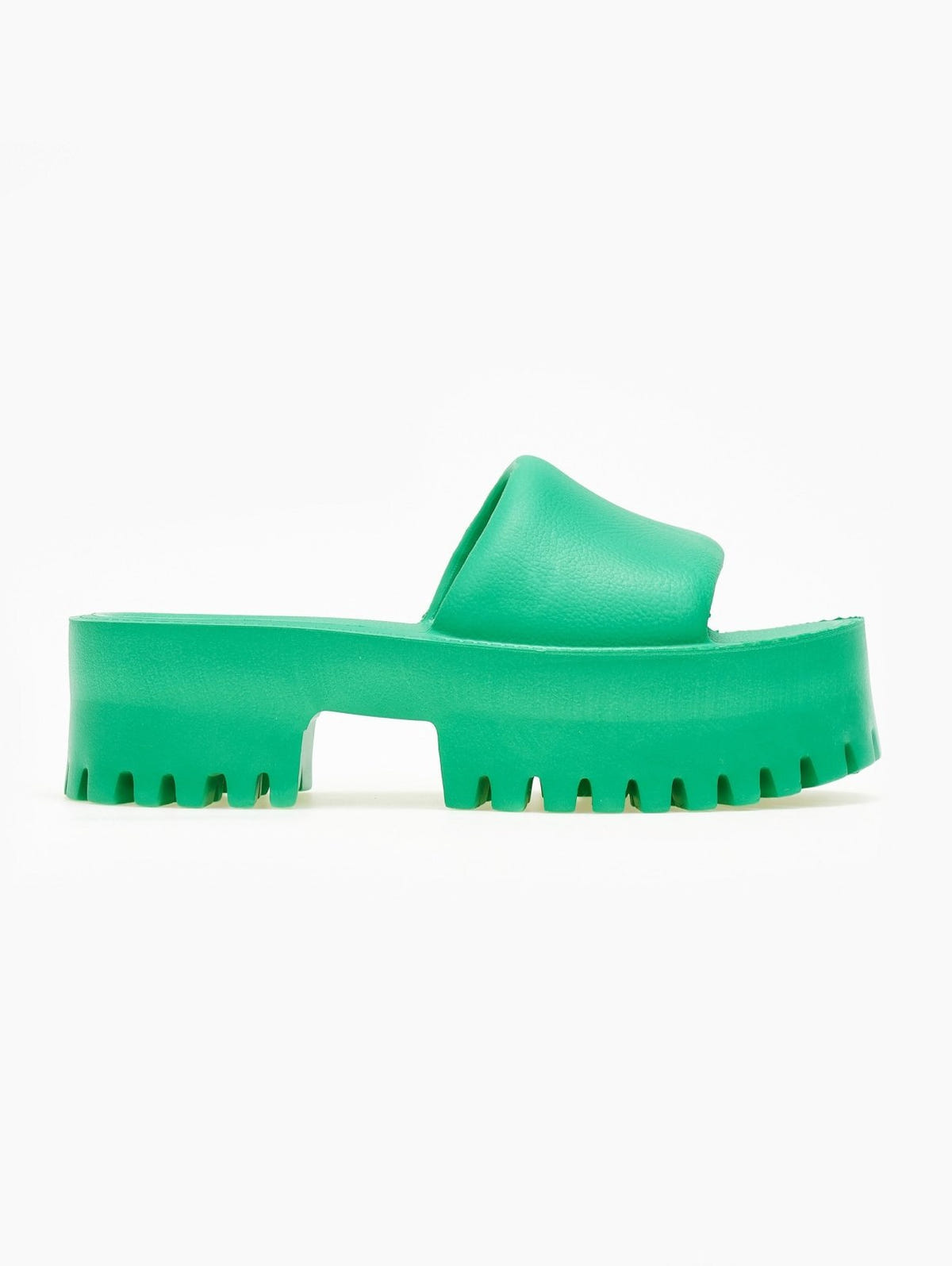 Σανδάλια sporty platforms με φαρδιά φάσα - Πράσινο - thefashionproject.gr - The Fashion Project