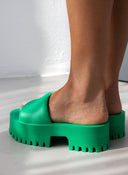 Σανδάλια sporty platforms με φαρδιά φάσα - Πράσινο - thefashionproject.gr - The Fashion Project