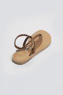 Σανδάλια suede δερμάτινα Tfp - Καφέ - thefashionproject.gr - TFP