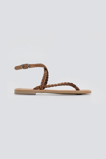 Σανδάλια suede δερμάτινα Tfp - Καφέ - thefashionproject.gr - TFP