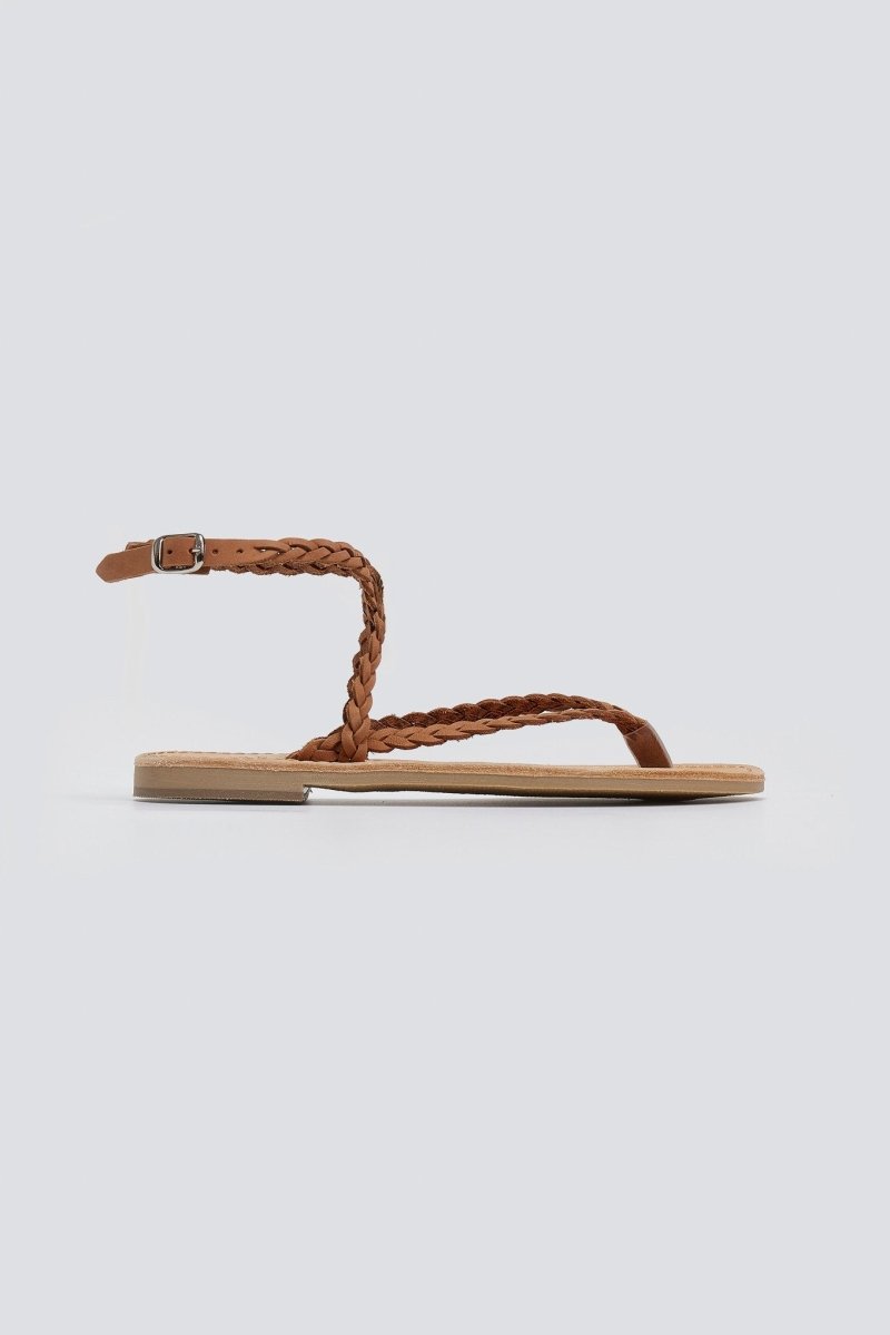 Σανδάλια suede δερμάτινα Tfp - Μπεζ - thefashionproject.gr - TFP